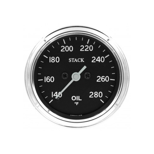 AUTOMETER GAUGE OIL TEMP,PRO STEPPER MOTOR,52MM,CLASSIC,140-280ºF,1/8" NPTF MALE # ST3310C