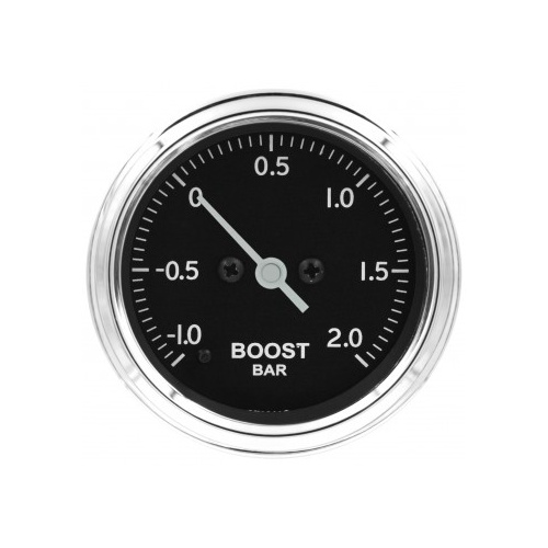 AUTOMETER GAUGE BOOST,PRO STEPPER MOTOR,52MM,CLASSIC,-1 TO +2 BAR,INCL. T-FITTING # ST3311C