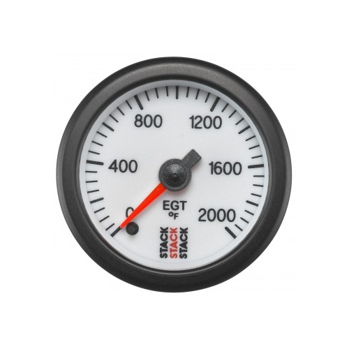 AUTOMETER GAUGE EXHAUST GAS TEMP,PRO STEPPER MOTOR,52MM,WHT,0-2000F # ST3364
