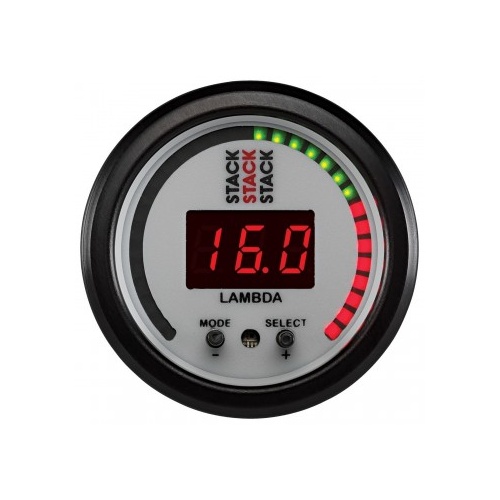 AUTOMETER GAUGE WIDEBAND AIR-FUEL RATIO (LAMBDA),52MM,STACK,WHT # ST3404