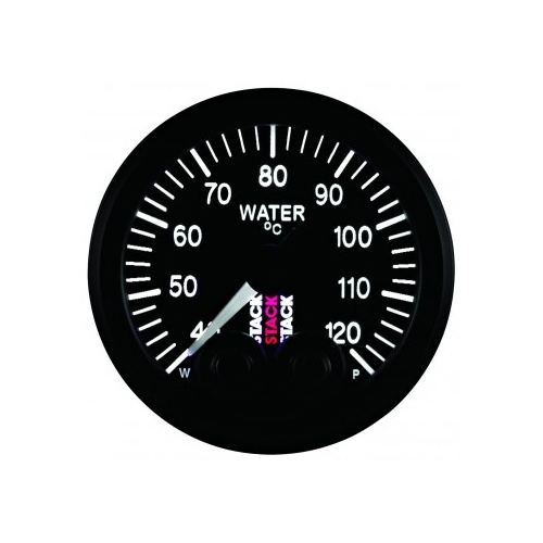 AUTOMETER GAUGE WATER TEMP,PRO-CONTROL,52MM,BLK,40-120C,1/8" NPTF MALE # ST3507
