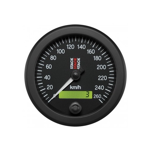 AUTOMETER GAUGE 88MM SPEEDOMETER,0-260 KM/H,STACK BLK # ST3802