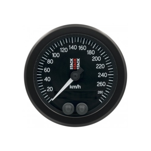 AUTOMETER GAUGE 88MM SPEEDOMETER,GPS,0-290 KM/H,STACK BLK # ST3804