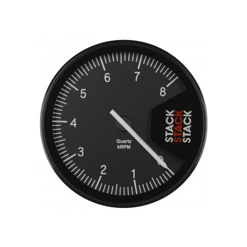 AUTOMETER GAUGE TACHOMETER,PROFESSIONAL,ACTION REPLAY,125MM,BLK,0-8K RPM # ST430-08