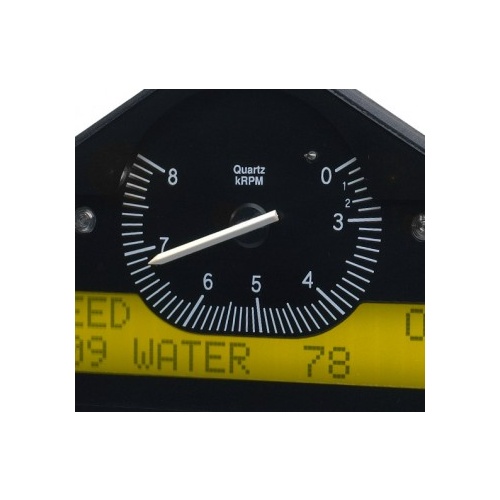 AUTOMETER GAUGE RACE DISPLAY,PRE-CONFIGURED,BLACK,0-3-8K RPM INVERT (PSI,DEG. F,MPH) # ST8100-E