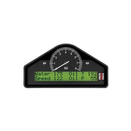 AUTOMETER GAUGE ACTION REPLAY DASH,BLK,0-8K RPM (PSI,DEG. F,MPH) # ST8100AR-A