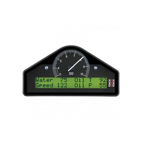 AUTOMETER GAUGE ACTION REPLAY DASH,BLK,0-4-10K RPM (PSI,DEG. F,MPH) # ST8100AR-F
