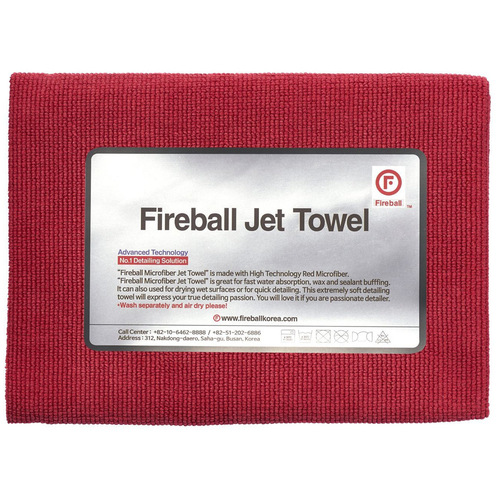 Fireball Jet Microfibre Interior and Glass Towel Red - 60x42cm