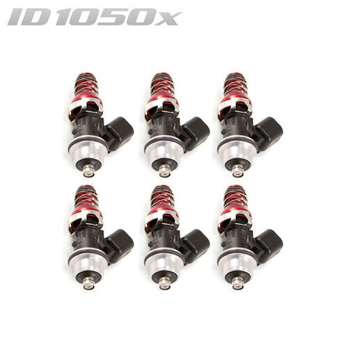 ID1050-XDS Injectors Set of 6, 48mm Length, 11mm Top, Honda Lower Adaptor - Honda Accord CM 03-07 V6