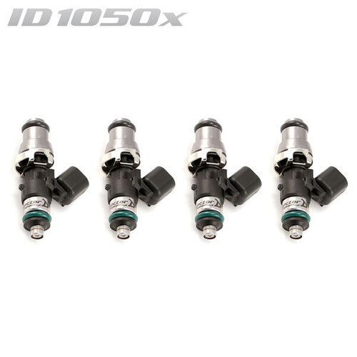 ID1050-XDS Injectors Set of 4, 48mm Length, 14mm Grey Adaptor Top, 14mm Lower O-ring - Honda S2000 AP2/Civic/Integra/Accord (K20/K24)