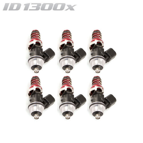ID1300-XDS Injectors Set of 6, 48mm Length, 11mm Top, Honda Lower Adaptor - Honda Accord CM 03-07 V6