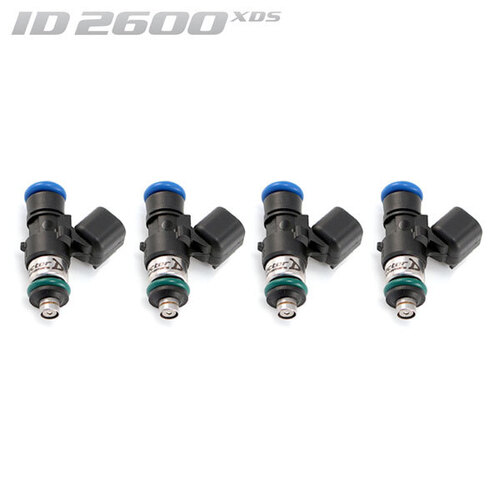 ID2600-XDS Injectors Set of 4, 34mm Length, 14mm Top O-Ring, 14mm Lower O-Ring