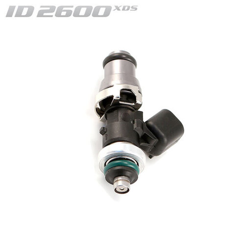 ID2600-XDS Injector Single, 48mm Length, 14mm Grey Adaptor Top, Nissan VR Lower Adaptor