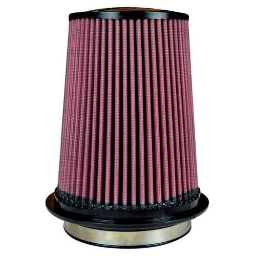 Injen X-1107-BR 8-Layer Oiled Cotton Gauze Air Filter 5" Flange ID, 7.0" Twist Lock Base / 7.90" Me