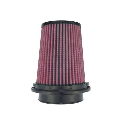 Injen X-1112-BR 8-Layer Oiled Cotton Gauze Air Filter 4" Flange ID, 6.0" Twist Lock Base / 6.30" Me