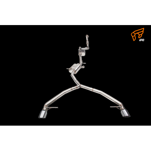 IPE (STAINLESS)EXHAUST SYSTEM-Front Pipe + Mid Pipe + Valvetronic Muffler + OBDii with Lighting Sensor + Tips(Chrome Silver)(A4/A5 (B9)4WD(2016 - 2018