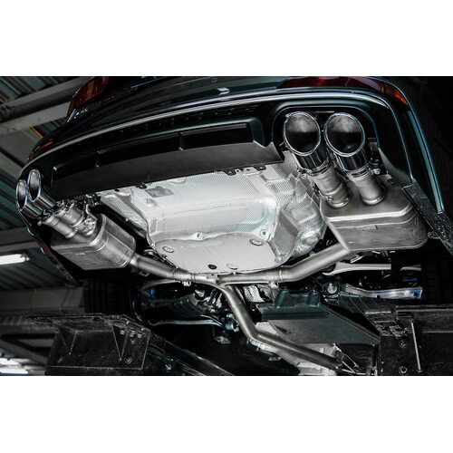 IPE (STAINLESS)EXHAUST SYSTEM-Front Pipe + Mid Pipe + Muffler + OBDii with Lighting Sensor + Tips(Chrome Silver)(A7(C8)2.0T 45TFSI(2019 - Current) **C
