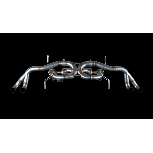 IPE (STAINLESS)EXHAUST SYSTEM Valvetronic Muffler + Tips( Titanium Polished Silver) Lamborghini Huracán LP580-2/610-4Performante Facelift(2014 - ON)
