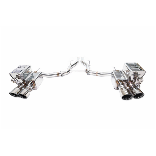 IPE (STAINLESS)EXHAUST SYSTEM Mid Pipe + Link Pipe + Valvetronic Muffler + Tips(Chrome Silver) Maserati Ghibli / S M157 3.0T (2WD) (2013 - 2017)