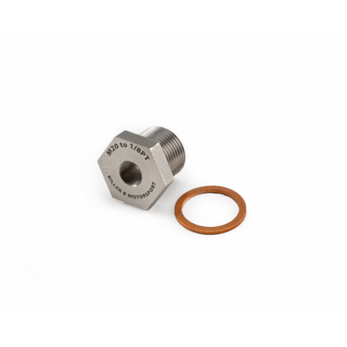 Killer B M20 x 1.5 OEM Sump Plug to 1/8" PT Adaptor for Subaru WRX/STI/FXT/LGT