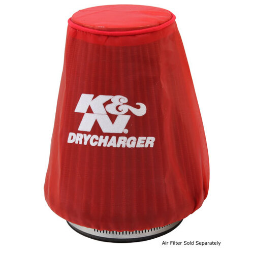 K&N 22-2030PR Air Filter Wrap DRYCHARGER WRAP; ROUND TAPERED RED