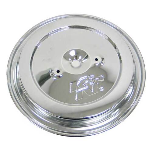 K&N 85-6844 Top Plate CHROME TOP,2 HOLE,W/K&N LOGO