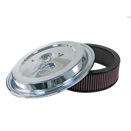 K&N CE-1502 Replacement Air Filter w/Chrome Lid