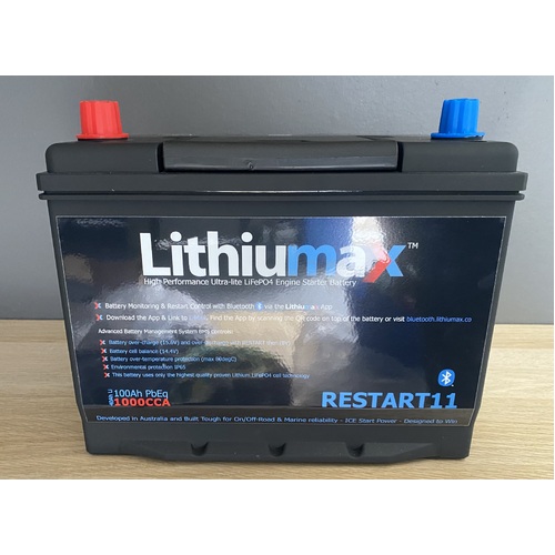 Lithiumax RESTART11 Bluetooth 1000CA Engine Starter Battery