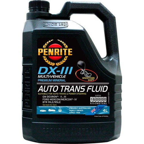 Penrite Automatic Transmission Fluid ATF DX-III 4 Litre