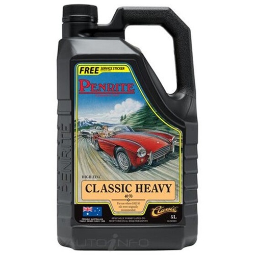 Penrite Classic Heavy Mineral Oil - 40W-70, 5 Litres
