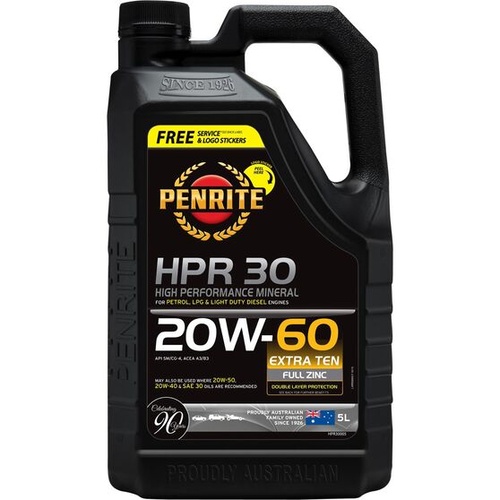Penrite HPR 30 Engine Oil 20W-60 5 Litre