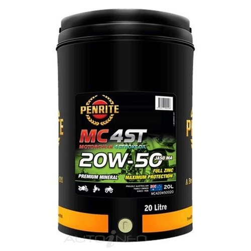 Penrite Motorcycle 4 Stroke ST Oil - 20W-50, 20 Litres