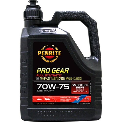 Penrite Pro Gear 70W-75 2.5 Litre