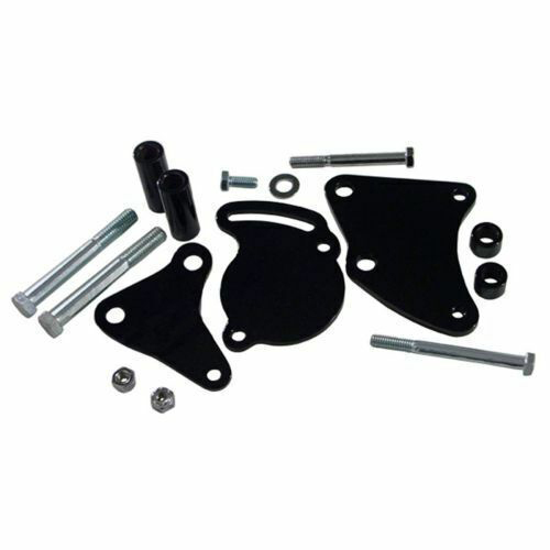 Proflow Power Steering Steel Bracket Kit Fits Saginaw Type II Pump SB Chev Short Water Pump Black