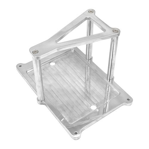 Proflow Deluxe Battery Mount Hold Down Universal & XS Power Billet Aluminium Polished