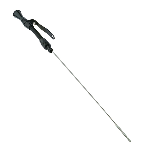 Proflow Engine Dipstick Braided Stainless Steel Black Billet Handle For Chevrolet Passenger Side Small Block