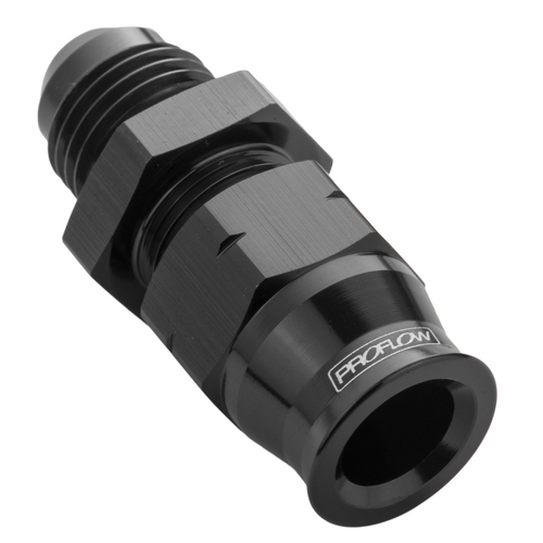 Proflow 5/16in. Tube To Male -06AN Hose End Aluminium Tube Adaptor Black