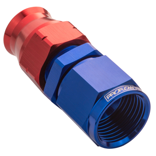 Proflow 3/8in. Tube To Female -06AN Hose End Aluminium Tube Adaptor Blue/Red