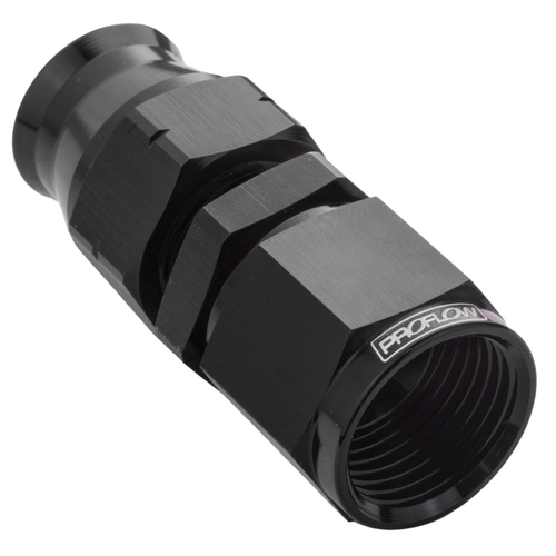 Proflow 1/2in. Tube To Female -08AN Hose End Aluminium Tube Adaptor Black