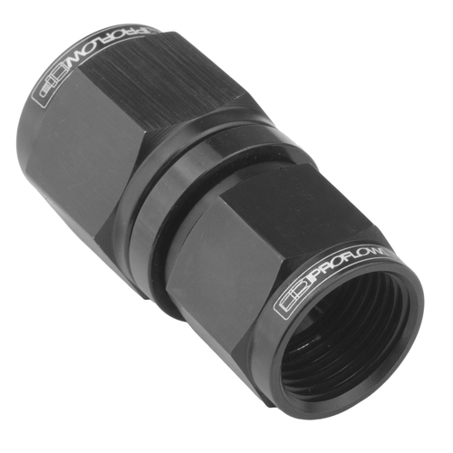 Proflow Female Flare Union Swivel Hose End Straight -04AN To -06AN Black
