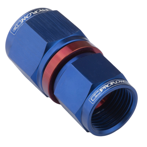 Proflow Female Flare Union Swivel Hose End Straight -10AN To -12AN Blue