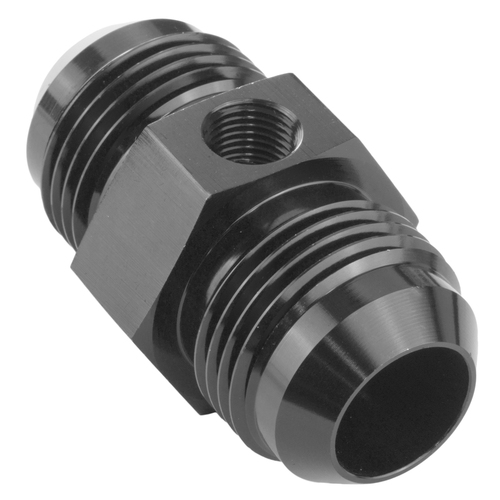 Proflow Straight Male Adaptor - Male Adaptor -03AN 1/8in. NPT Gauge Port Hose End Black