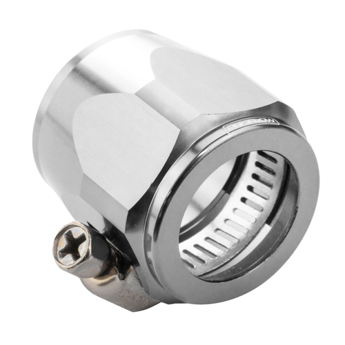 Proflow Aluminium Hex Hose Finisher Clamp 15.8mm ID Chrome