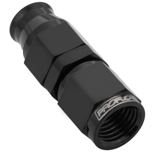 Proflow Black Steel Straight Hose End Hose End -04AN For PTFE