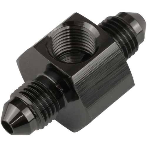 Proflow Black Chrome Brake Flare Union adaptor-03AN 1/8 NPT Port