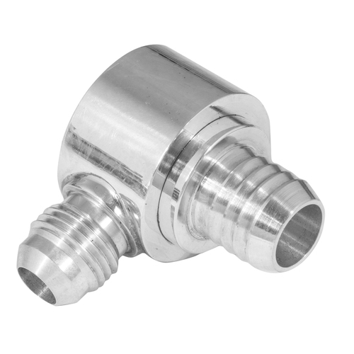 Proflow Brake Booster Check Valve Aluminium Clear Anodised -6 AN Hose end