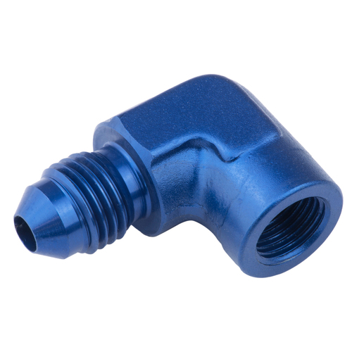 Proflow Female 90 Degree Adaptor 1/8in. NPT To Male -03AN Blue