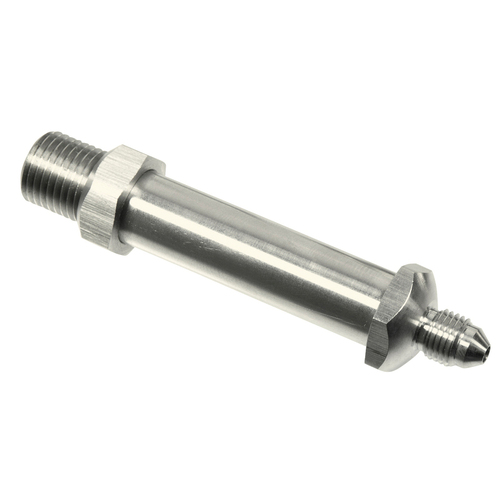 Proflow Chrome Through Frame Hose End Bulkhead 2-3/8in. 1/8in. NPT To -03AN Male 2Pc