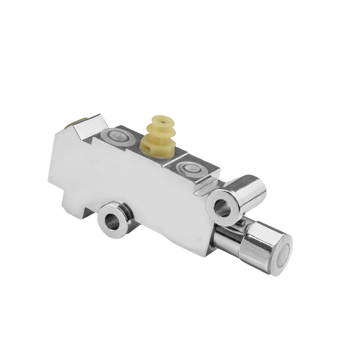 Proflow Brake Proportioning Valve Fixed Dual Inlet 3 Outlets Chrome Front Disc/Drum Brakes