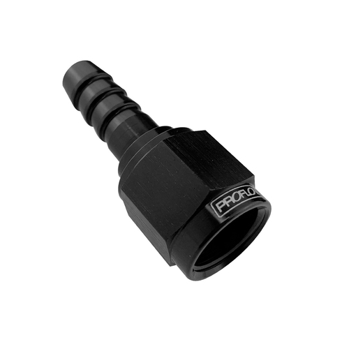 Proflow 3/8in. Straight Barb Male Fitting To 08AN Female Black